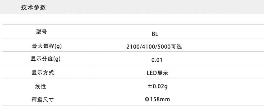 電子天平參數